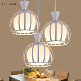 餐厅吊灯三头LED餐吊灯玻璃圆形饭厅餐厅灯 现代简约单头餐桌灯具