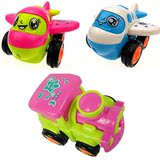 2岁宝宝惯性玩具车飞机模型卡通迷你儿童益智惯性工程车玩具套装