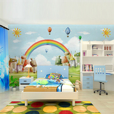 儿童房卧室3d墙纸卡通电视背景墙壁纸无纺布环保幼儿园大型壁画