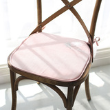 米子家居 韩式清新粉色布艺椅垫坐垫 餐桌椅凳垫子 安娜椅垫