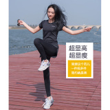 韩国健身服女健身房运动假两件紧身裤修身显瘦跑步瑜伽服套装夏季