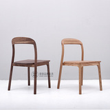 红橡木餐椅胡桃木餐椅北欧全实木餐椅靠背椅餐桌椅现代简约日式