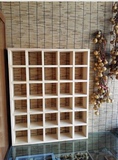 定做实木格子架茶壶展示架置物架隔板饰品创意格子松木墙壁格挂墙