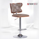 实木吧台椅时尚欧式家用靠背吧椅现代简约酒吧椅升降高脚凳XF-601