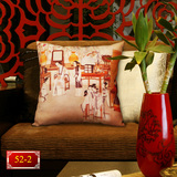 中式红木 红楼办公室 创意抱枕靠垫沙发坐垫 腰枕 靠背超大定制