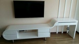 现代简约卧室创意烤漆定制小户型收纳梳妆台电脑桌电视柜一体组合