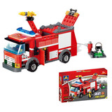 兼容乐高开智警察消防城市系列拼装积木益智力玩具消防喷水车8054