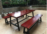 美式乡村铁艺实木餐桌椅组合 办公桌 餐桌书桌咖啡桌电脑桌会议桌
