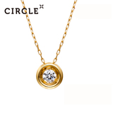 Circle日本珠宝 钻石吊坠18k黄金单钻10分锁骨项链正品唐嫣女款