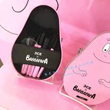 韩国正品代购3ce 巴巴爸爸限量版 化妆刷5件套 粉色可爱铁盒装