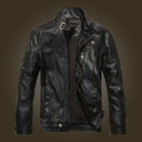 2014man leather jacket men jackets winter coat机车皮衣加厚男