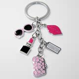 粉色佳人创意钥匙扣女生日礼物 韩国可爱汽车包挂件小饰品锁匙链