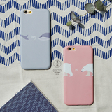 青桃原创「蓝鲸与白熊」苹果6 iphone6s plus情侣清新手机壳