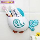 牙膏牙刷架浴室吸壁式韩国强力吸盘式卫生间儿童创意置物挂架包邮