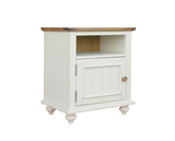 新品美式乡村水性漆现代床头柜 简约储物柜实木边柜家具可定制