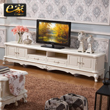 欧式电视柜白色实木简约视厅柜法式美式田园客厅家具茶几组合套装