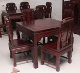红木餐桌非洲酸枝木方桌四方桌 八仙桌茶桌饭桌实木餐台原木家具