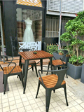 欧式阳台桌椅简约露天庭院铁艺做旧酒吧椅咖啡厅户外休闲桌椅组合