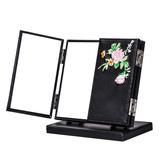 欧式创意镜子化妆镜台式随身便携梳妆镜折叠三面镜韩国公主镜简约