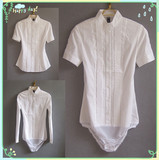 韩版白色女衬衫短袖夏装半袖工作服工装大码衬衣职业长袖女装衬衫