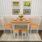 简约现代欧式餐桌 可折叠餐桌椅组合 4人6人长方形餐桌伸缩 饭桌