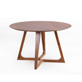 现代简约全实木餐桌简约圆形大圆桌休闲咖啡厅桌椅组合客厅茶几桌