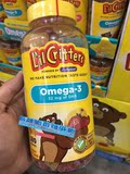 美国 L'il Critters小熊糖熊宝宝儿童软糖OMEGA-3鱼油DHA180粒
