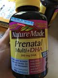 美国代购 Nature Made Prenatal Multi+DHA 孕妇复合维生素胶囊