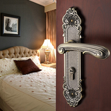 欧式门锁套装象牙白静音房间门锁实木卧室门锁通用型房门锁
