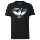 代购 正品 Armani jeans 2016春夏 LOGO男士圆领短袖T恤