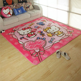 儿童卧室客厅茶几HelloKitty地毯KT卡通地垫Kitty猫爬行垫包邮