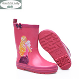 女童雨鞋防滑 中筒 儿童雨靴 加绒保暖幼儿防水鞋宝宝雨鞋胶鞋