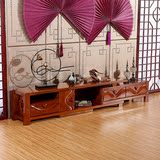 实木电视柜现代简约客厅水曲柳 伸缩茶几组合地柜中式家具