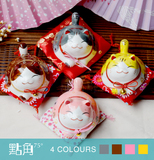 日本陶瓷招财猫招财进宝如意化妆镜子创意摆件送女生生日结婚礼物