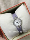 现货美国代购kate spade  1YRU0721紫色真皮表带水钻女士手表