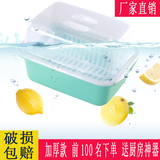 碗柜塑料厨房沥水翻盖碗筷盘架带盖碗筷餐具收纳盒放碗碟架特大号