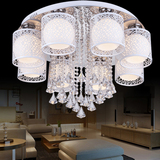 现代简约创意圆形LED水晶吸顶灯大厅灯温馨客厅餐厅卧室书房吊灯