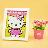 新款包邮凯蒂猫儿童卡通动漫KT猫HelloKitty大小圆满钻石贴画客厅