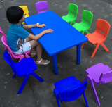 幼儿园专用塑料桌子摆摊小吃塑料六梁桌长方学习可升降桌子批发