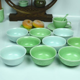 青瓷米饭碗4.5寸 龙泉青瓷餐具套装家用可爱个性创意吃饭碗陶瓷碗