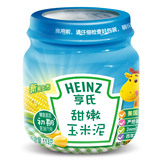 Heinz/亨氏宝宝果泥 婴儿果泥甜嫩玉米泥113g婴幼儿宝宝辅食2段