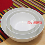 唐山纯白骨瓷碗4.5英寸7寸9寸方碗饭碗大汤碗面碗米饭碗陶瓷碗