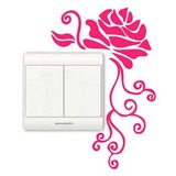 玫瑰之约开关贴特价家具橱柜客厅卧室床头植物背景墙壁贴纸贴花画