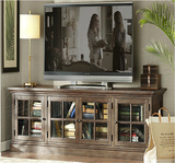 美式乡村实木红橡木电视柜法式做旧储物柜欧式边柜别墅样板房家具