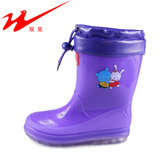 当今时尚韩版女雨鞋潮品韩国日本儿童短筒雨靴男童水鞋冬季套鞋紫