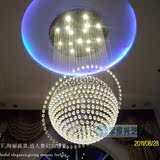 地球仪水晶吊灯客厅餐厅灯复式楼梯灯豪华吊线工程灯长吊灯球形