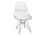 Eames铁丝椅 现代简约 欧式餐椅 金属皮垫椅 电脑椅 经典餐厅椅子