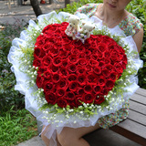 送女友99朵红玫瑰花长沙鲜花速递同城天津岳麓生日雨花区杭州南京