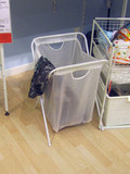 北欧IKEA南京宜家代购家居具 加尔 带架洗衣用袋 脏衣篓储物篮袋
