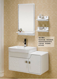 黑白浴室柜组合橡木简约现代挂墙卫浴柜洗手洗脸盆实木柜子
